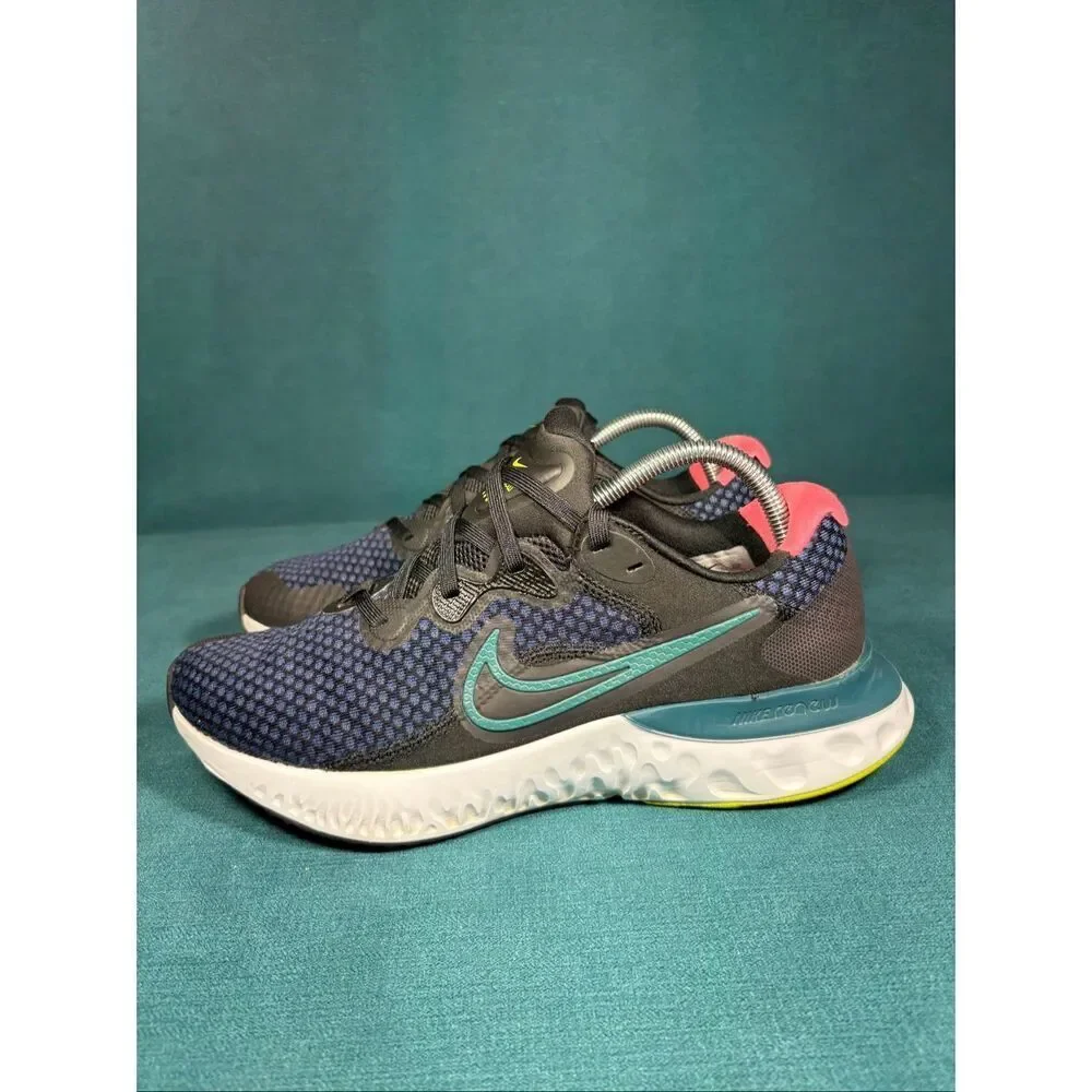 Nike React Miler 2 CU3505-004 Black Dark Obsidian Oracle Aqua Women’s Size 10 Ru